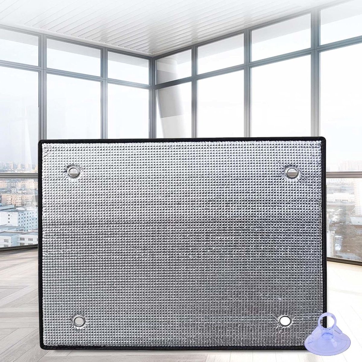 Raamfolie Isolatie - Raamsticker Verduisterend - Warmte Binnen Houden - Dubbel Aluminiumfolie - 55x200cm - Zilver