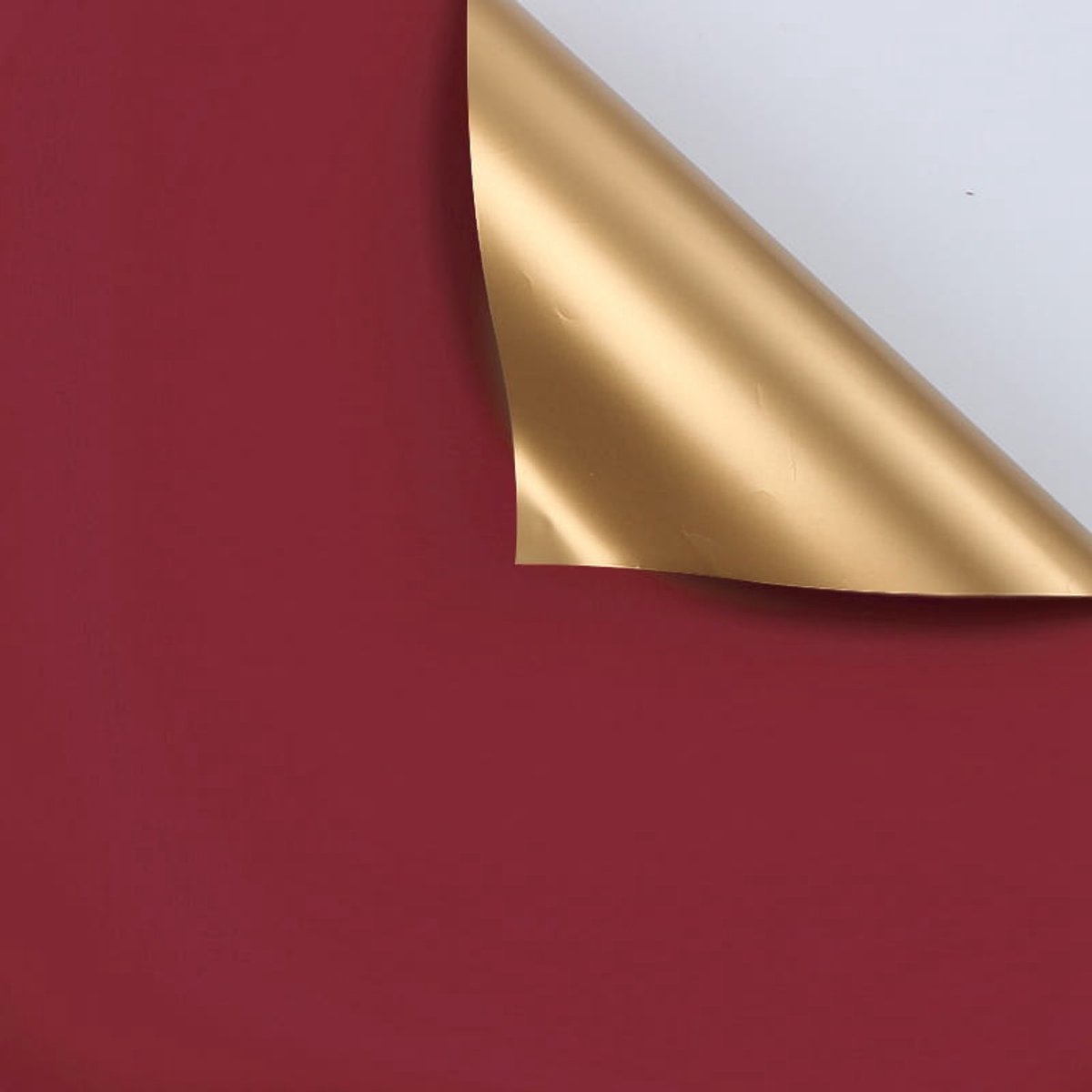 Mech-Mech Gloss Serie - Florale Folie - Czerwone Wino - 58x58cm - 20 Stuks