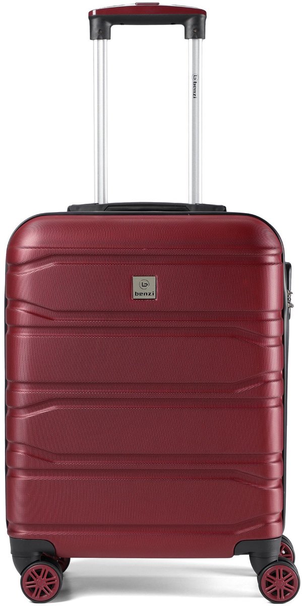 Benzi 5523 4 wielen Cabinewagen 53 cm - Harde bagage - Combinatieslot - granatrot