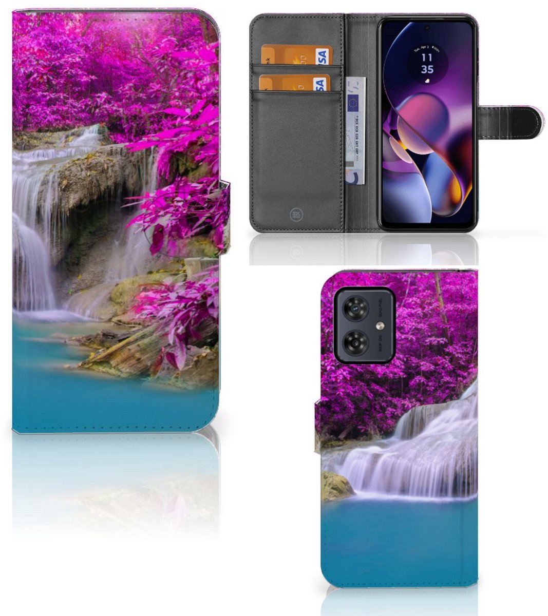 Motorola Moto G54 Flip Cover Waterval