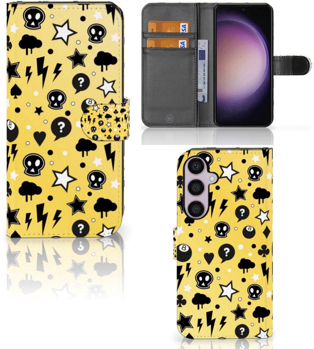 Telefoonhoesje met Naam Samsung Galaxy S24 Plus Punk Geel