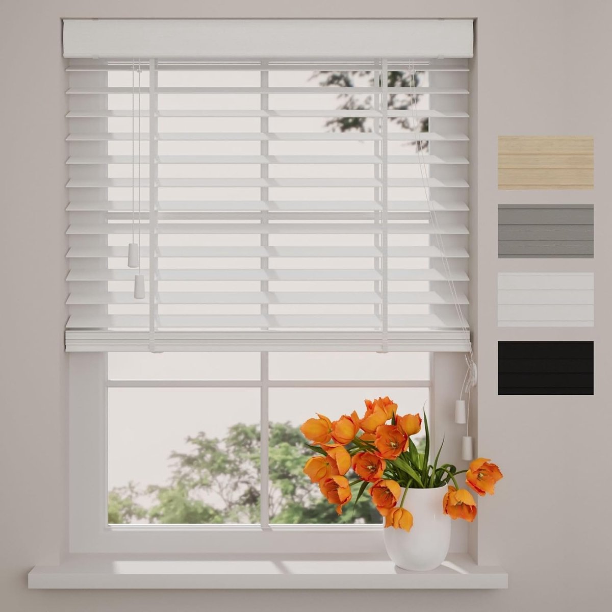 Houten Jaloezie - Bamboe Raambekleding - Privacy Creëren - Natuurlijk Materiaal - 210 x 24
