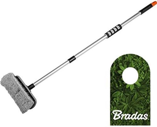 Autowasborstel Telescoop - Wasborstel Velgenborstel - Auto Grondig Reinigen - Zachte Lakvriendelijke Borstelharen - 80-130 cm Uitschuifbaar - Zilver van Merkloos	 — afbeelding 4