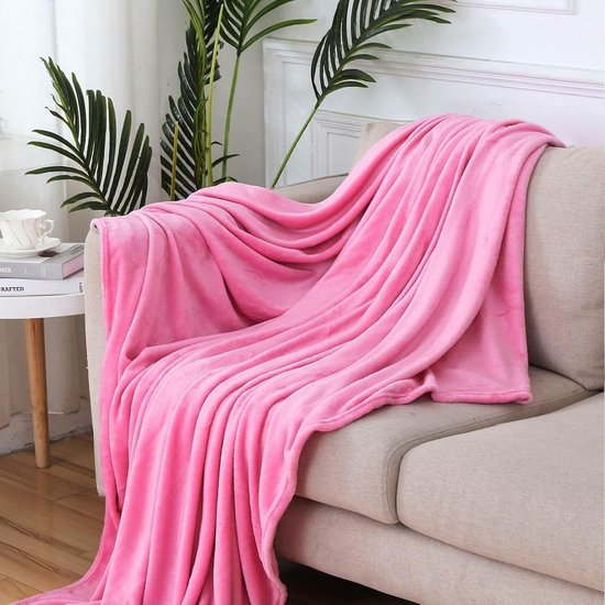 Verzwaringsdeken - Therapiedeken - Ontspanning en comfort - Superzacht polyester - 120 x 200 cm - Roze