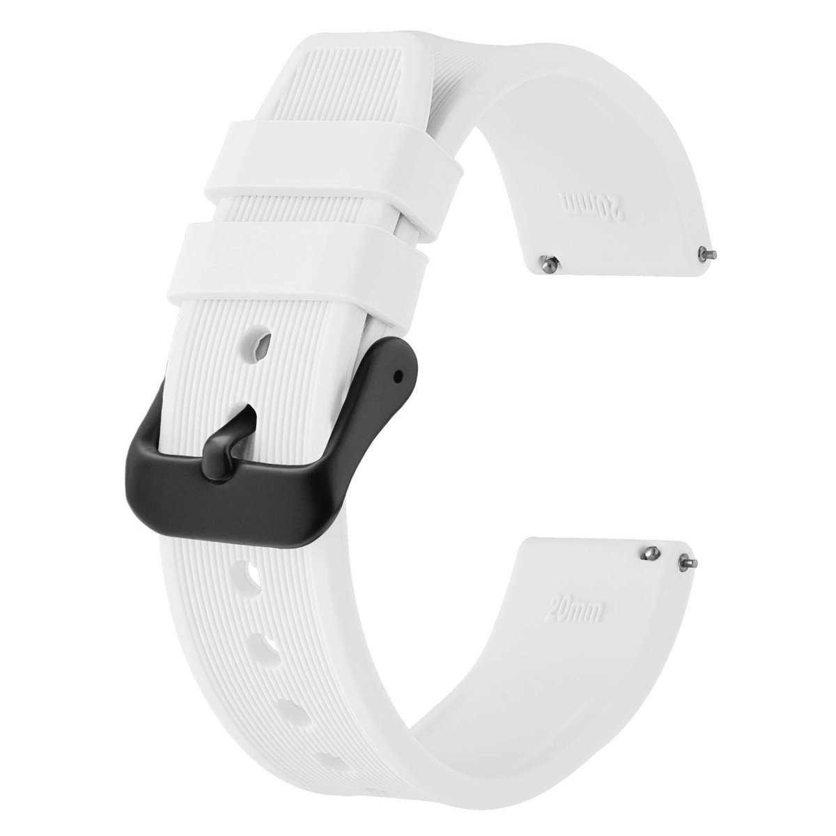 Cosensi - Sporthorloge Band - Vervangingsrubberen Strap - 18 mm 20 mm 22 mm 24 mm - Waterdicht en Zweetbestendig - Geschikt voor Mannen en Vrouwen ...