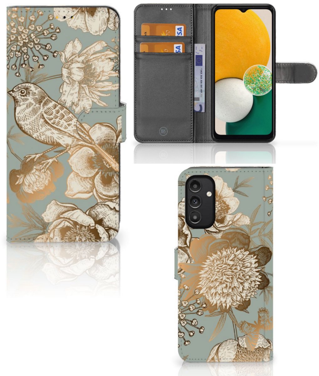 Hoesje voor Samsung Galaxy A14 5G Vintage Bird Flowers