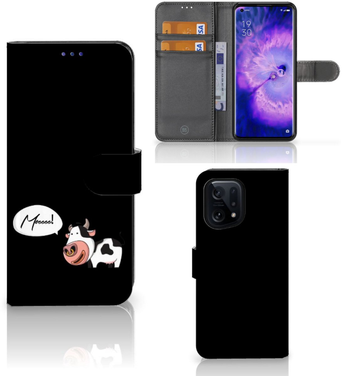 OPPO Find X5 Leuk Hoesje Cow