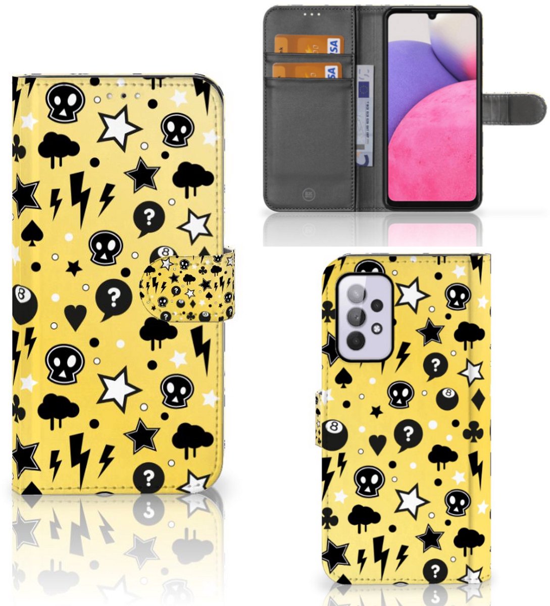Telefoonhoesje met Naam Samsung Galaxy A33 5G Punk Geel