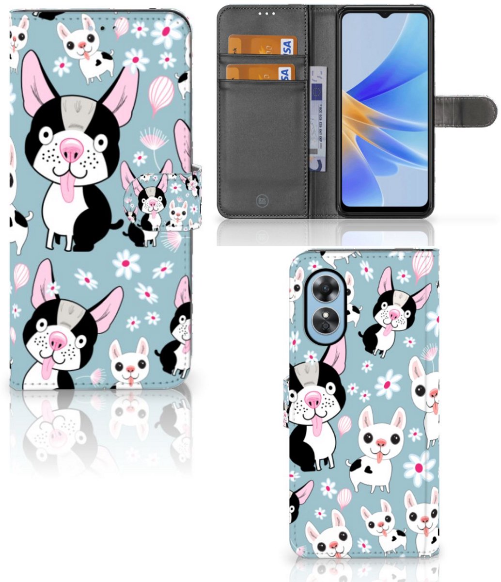 OPPO A17 Telefoonhoesje met Pasjes Hondjes
