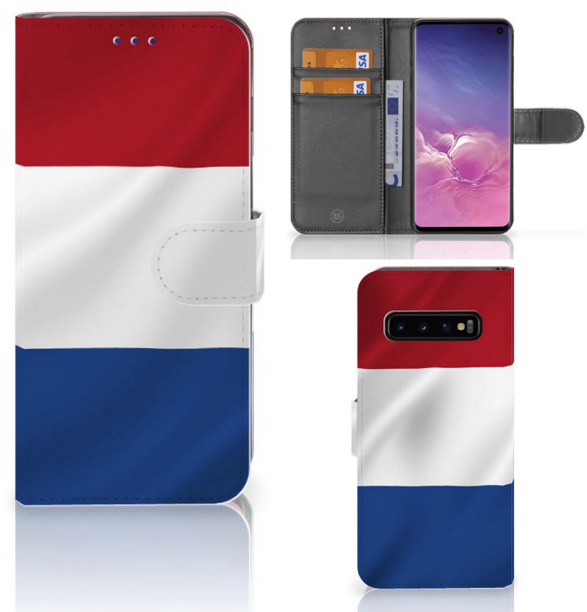 Samsung Galaxy S10 Bookstyle Case Nederlandse Vlag