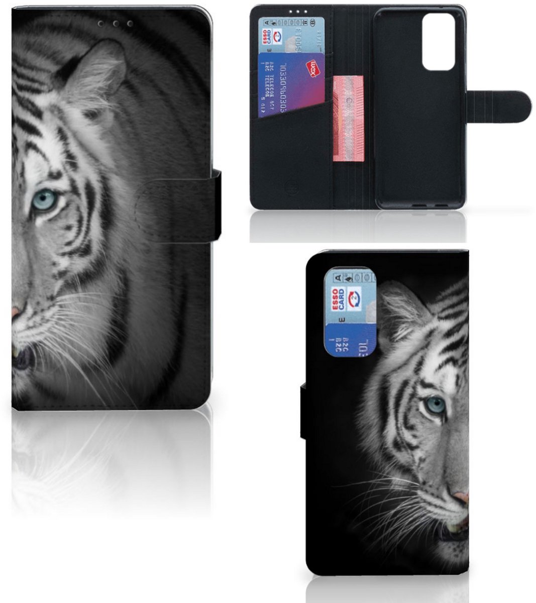 OnePlus 9 Pro Telefoonhoesje met Pasjes Tijger