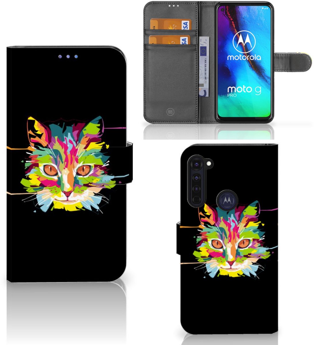 Motorola Moto G Pro Leuk Hoesje Cat Color