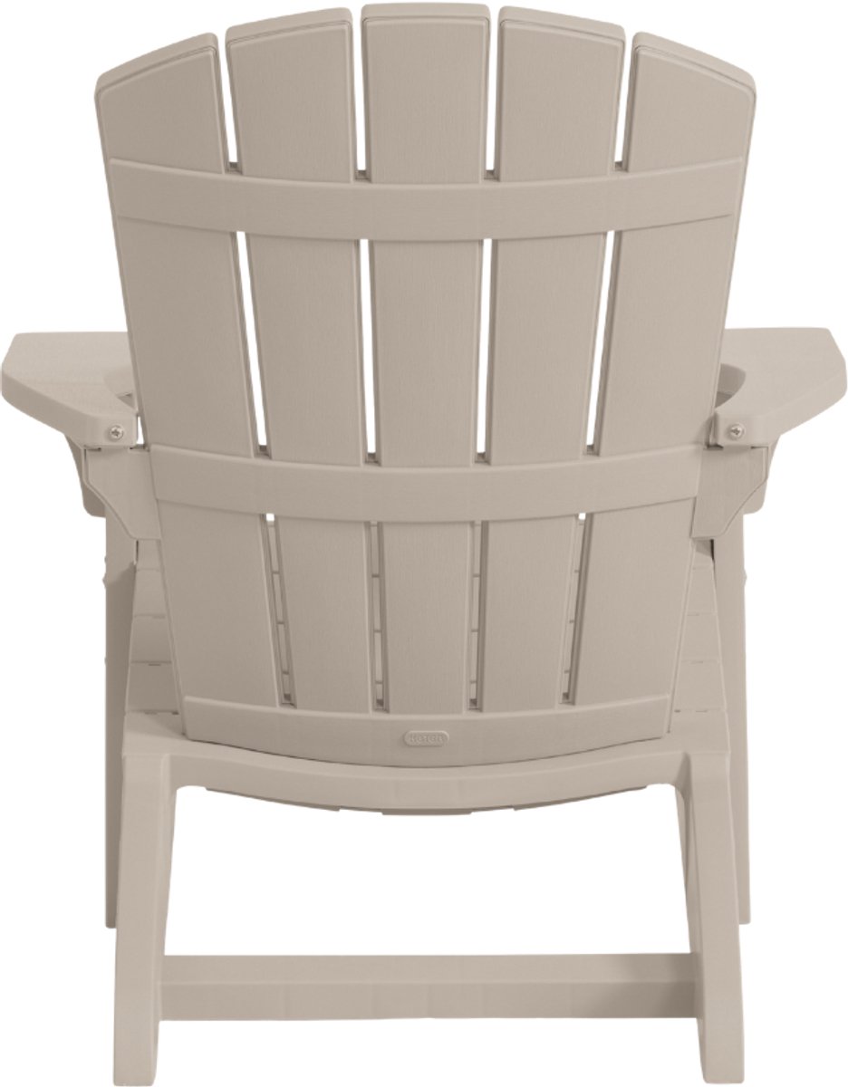 Keter Troy Adirondack Tuinstoel - 2 stuks - 81x93x96,5cm - Soft Beige thumbnail 3