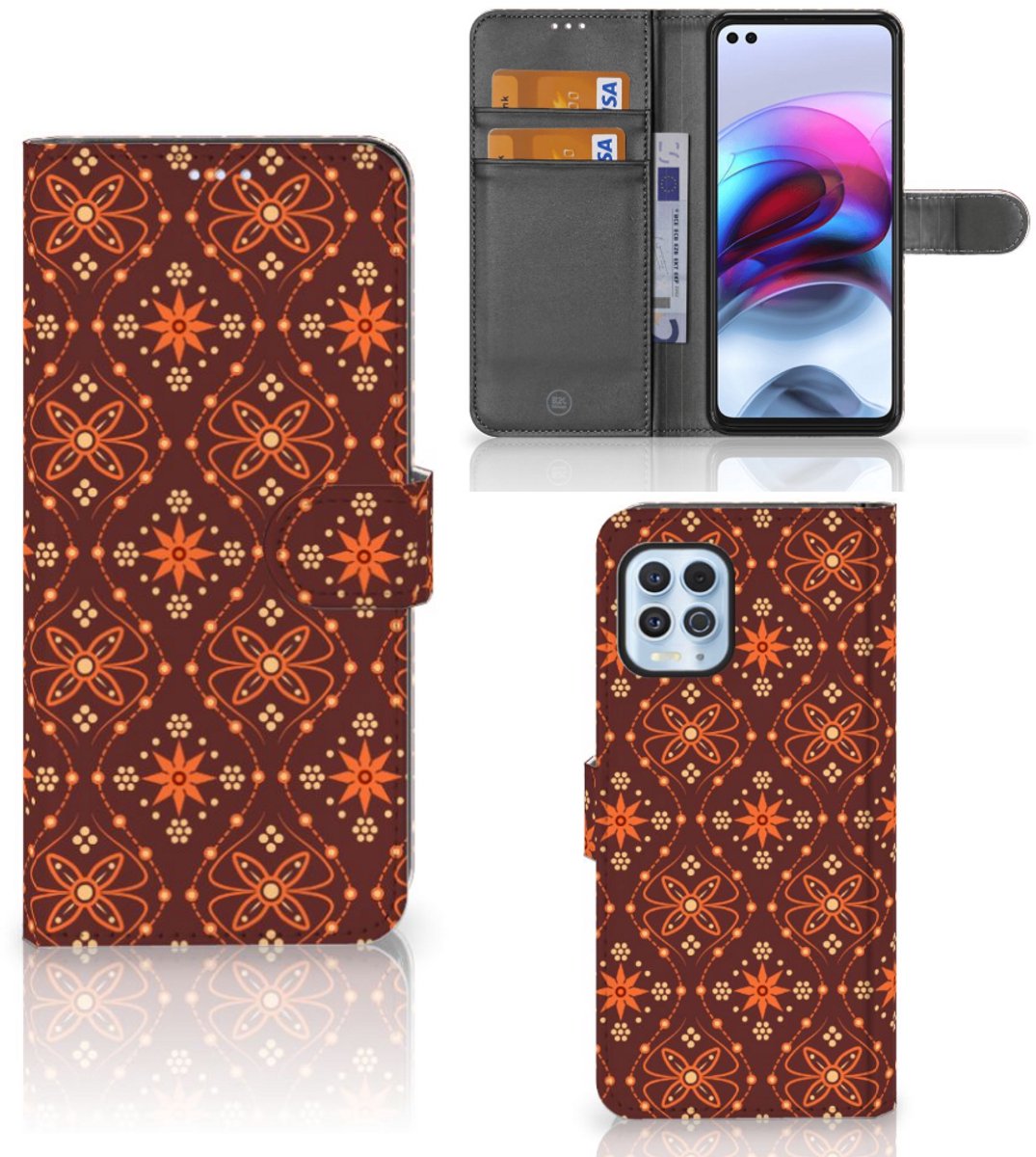 Motorola Moto G100 Telefoon Hoesje Batik Brown