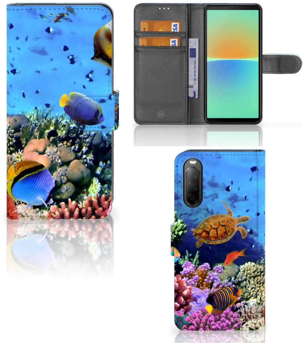 Sony Xperia 10 IV Telefoonhoesje met Pasjes Vissen