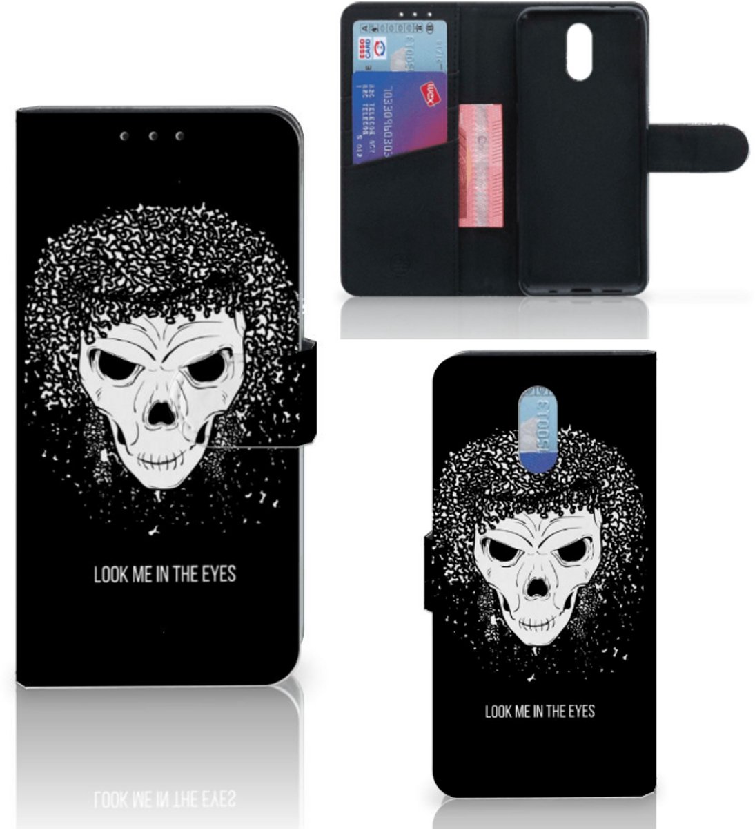 Telefoonhoesje met Naam Nokia 2.3 Skull Hair
