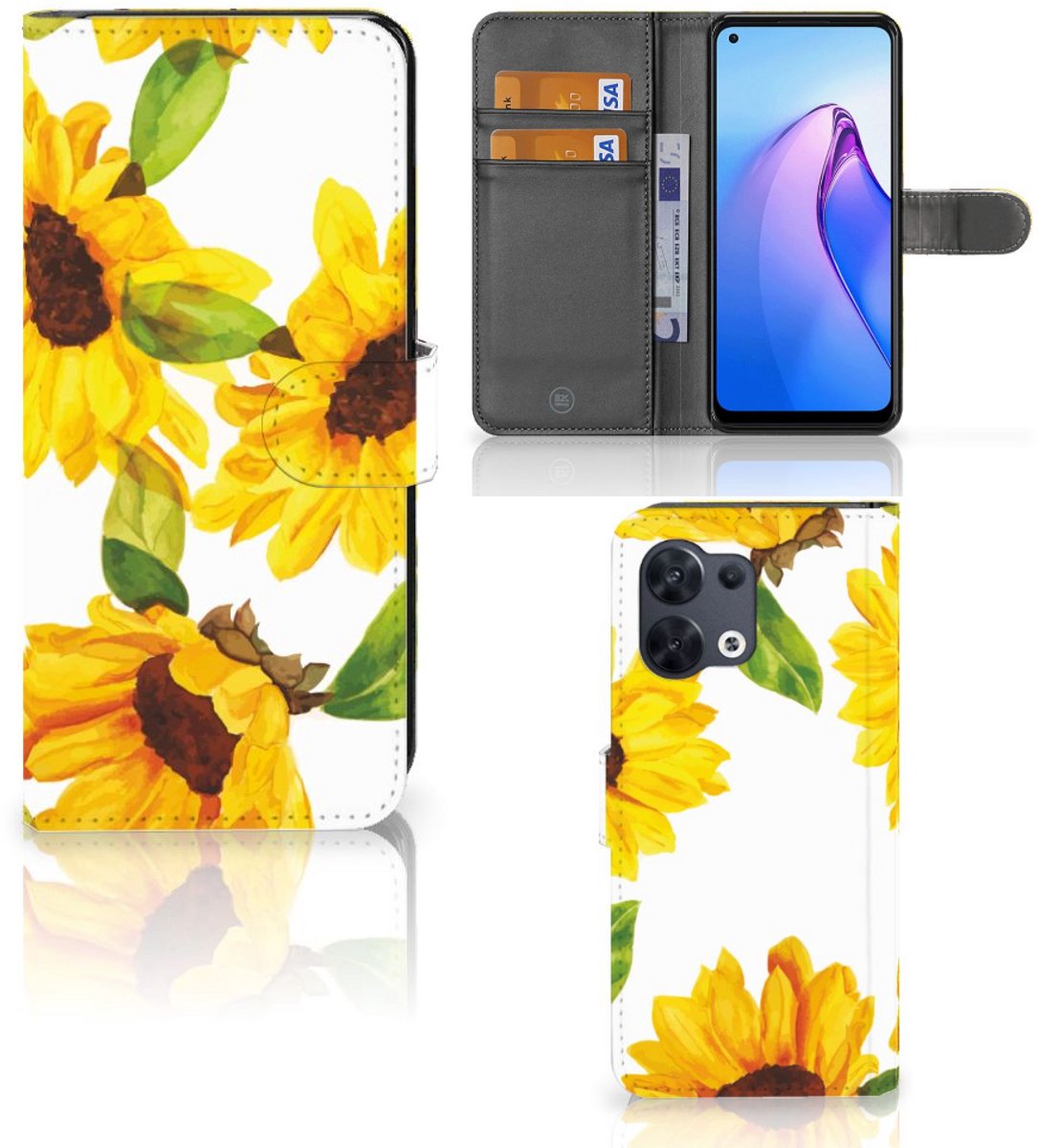 Hoesje voor OPPO Reno8 Zonnebloemen