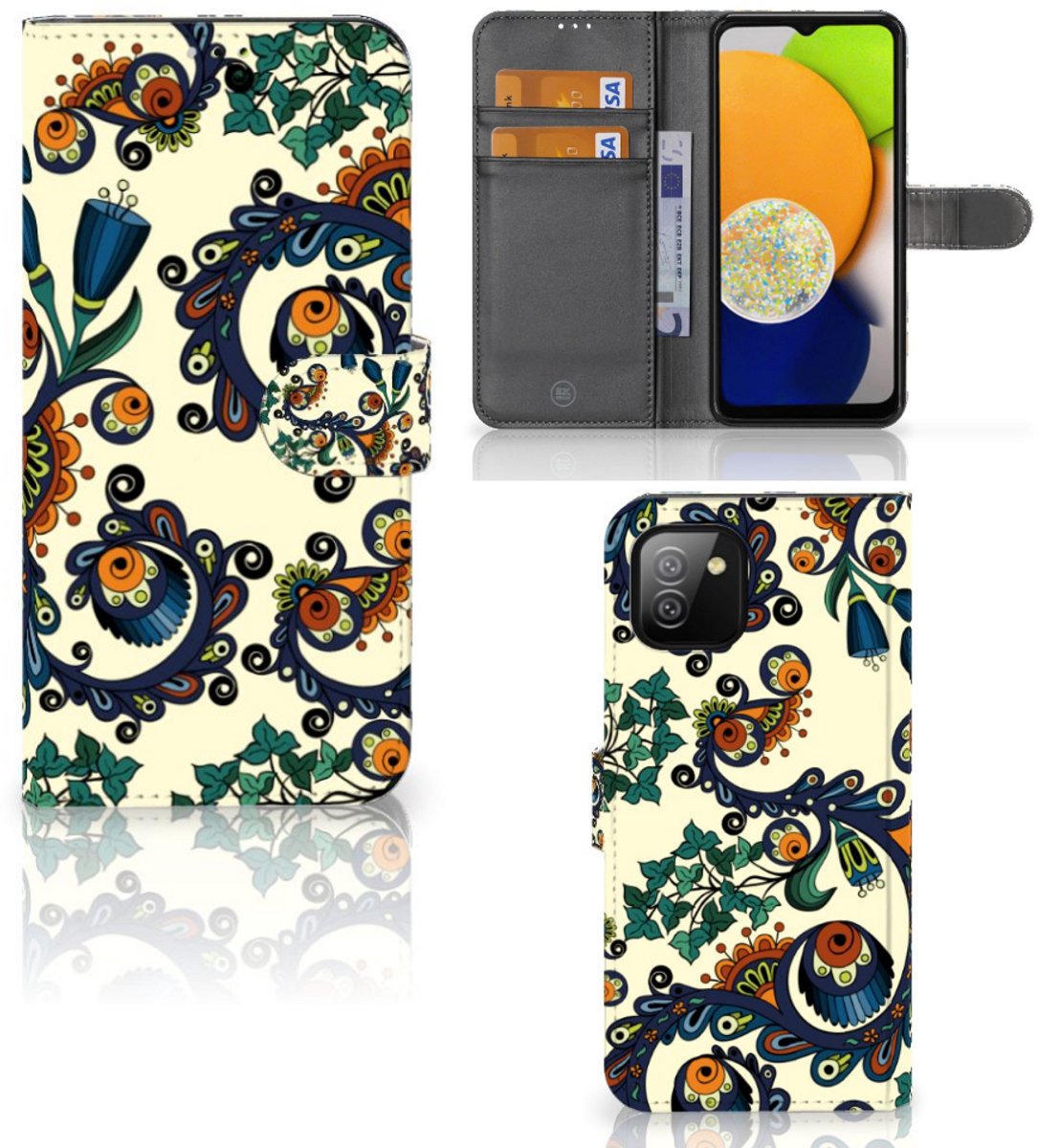 Wallet Case Samsung Galaxy A03 Barok Flower