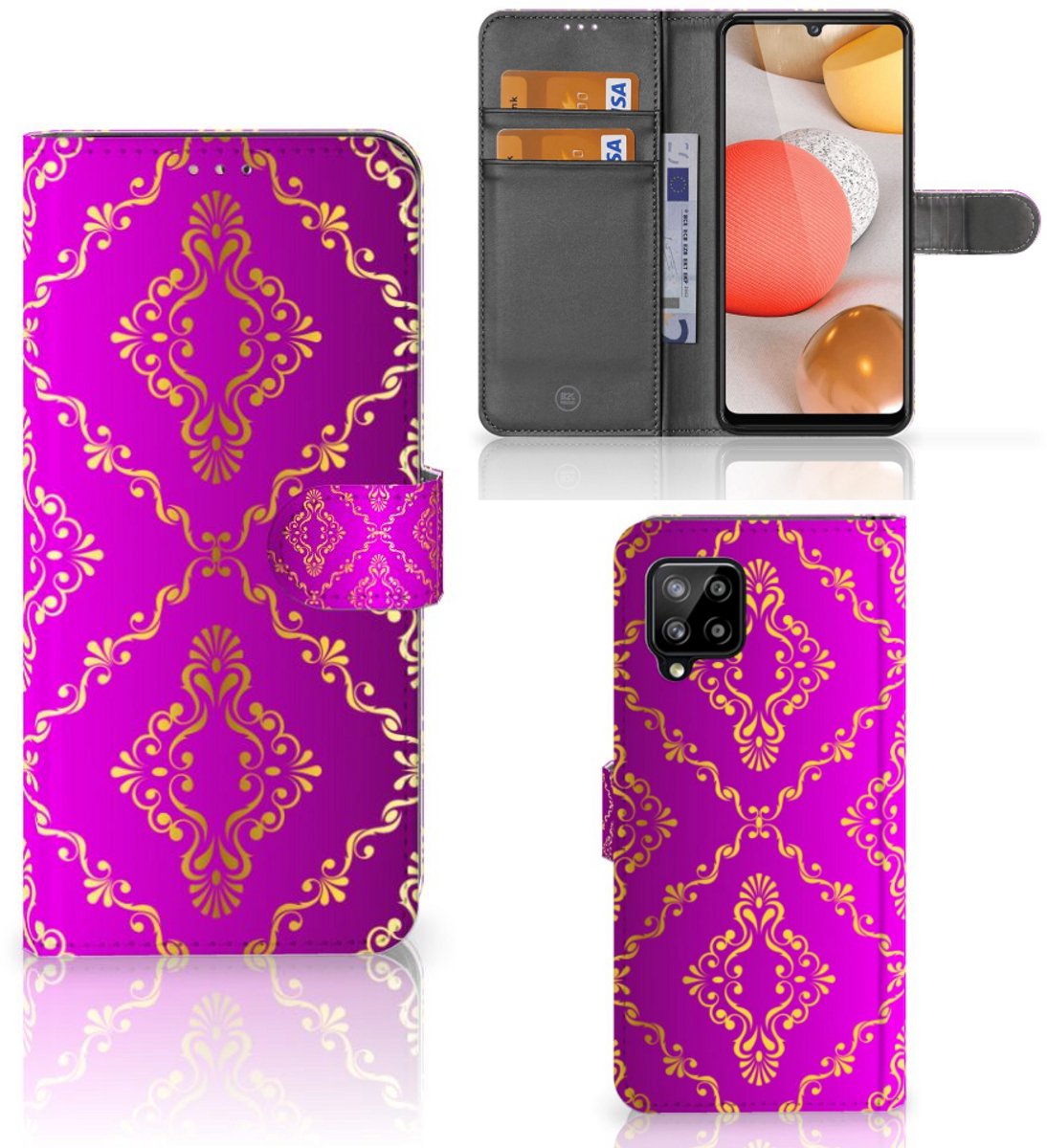 Wallet Case Samsung Galaxy A42 5G Barok Roze