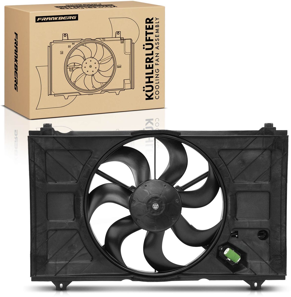 Frankberg 1x Motorradiator enkele ventilator