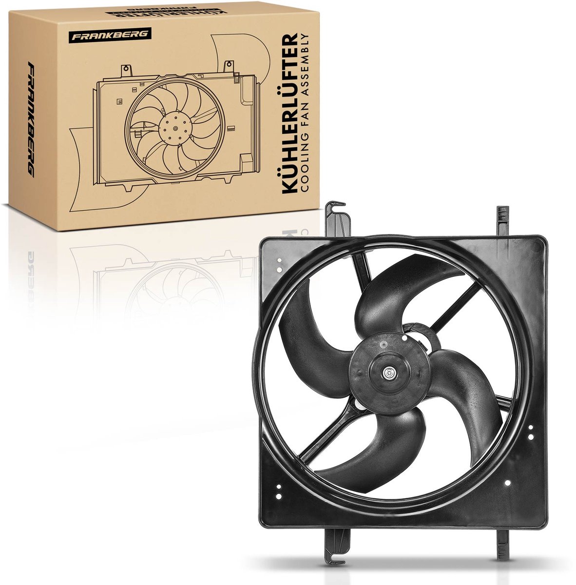 Frankberg 1x Motorradiator enkele ventilator