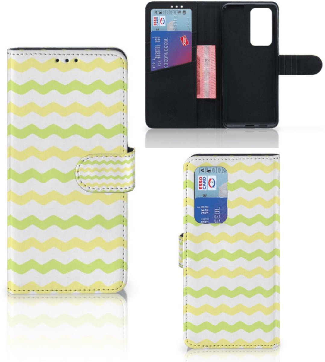 Huawei P40 Pro Telefoon Hoesje Waves Yellow