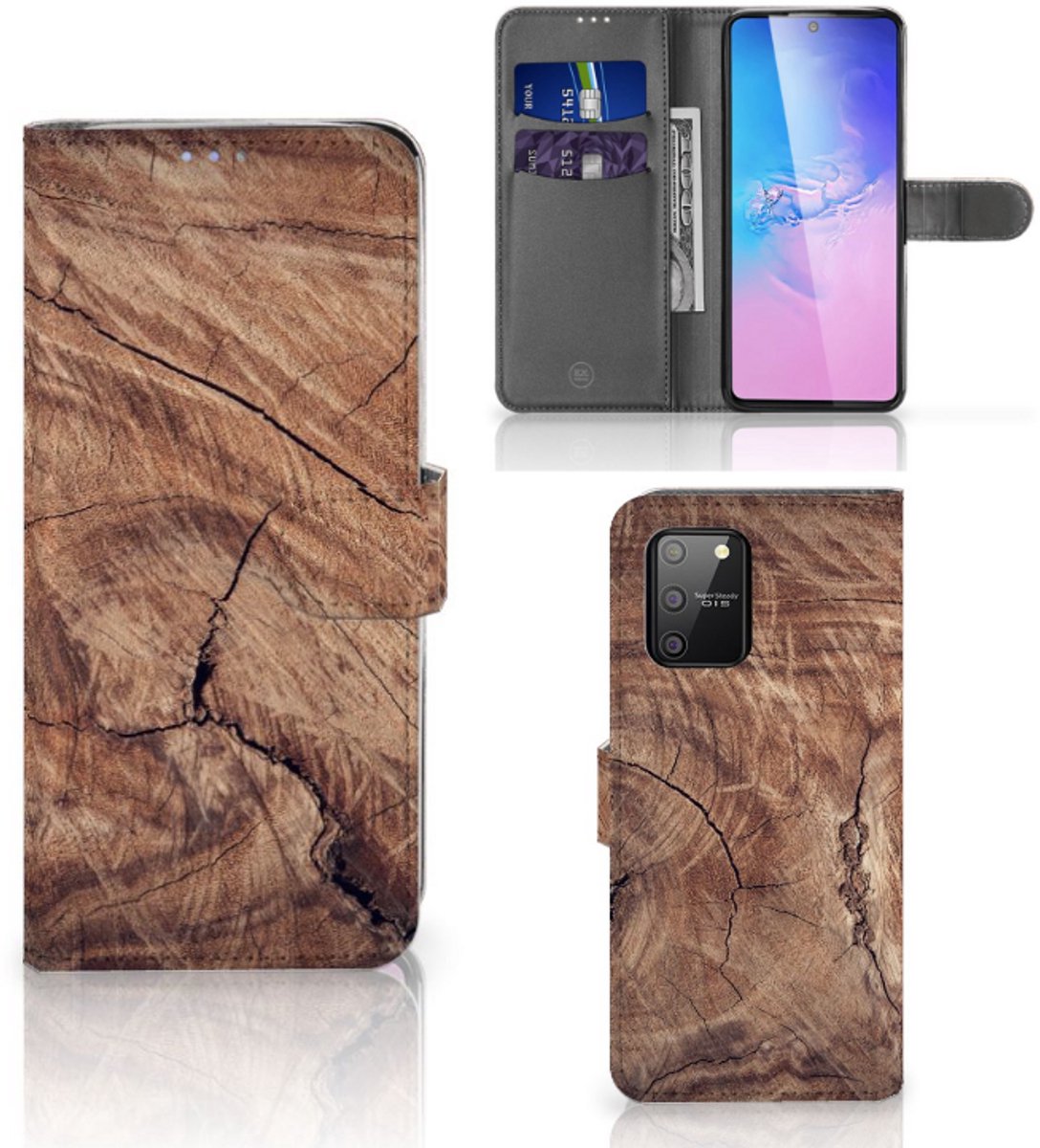 Book Case voor Samsung S10 Lite Book Style Case Tree Trunk
