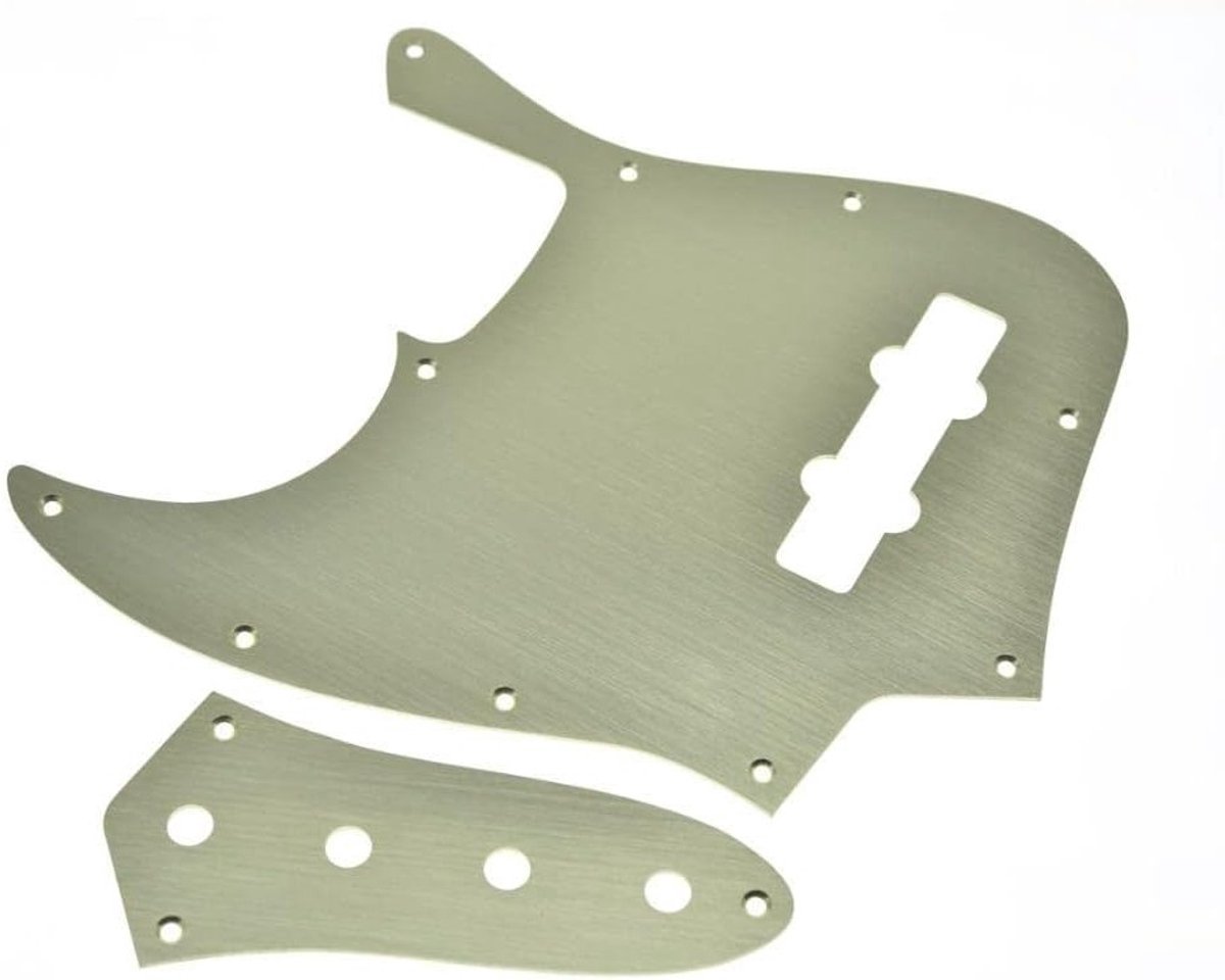 Aluminium Anodized 10-Hole 4 String Jazz J Bass Pickguard met Controleplaat en Schroeven voor Fender Jazz Bass in Goudkleur