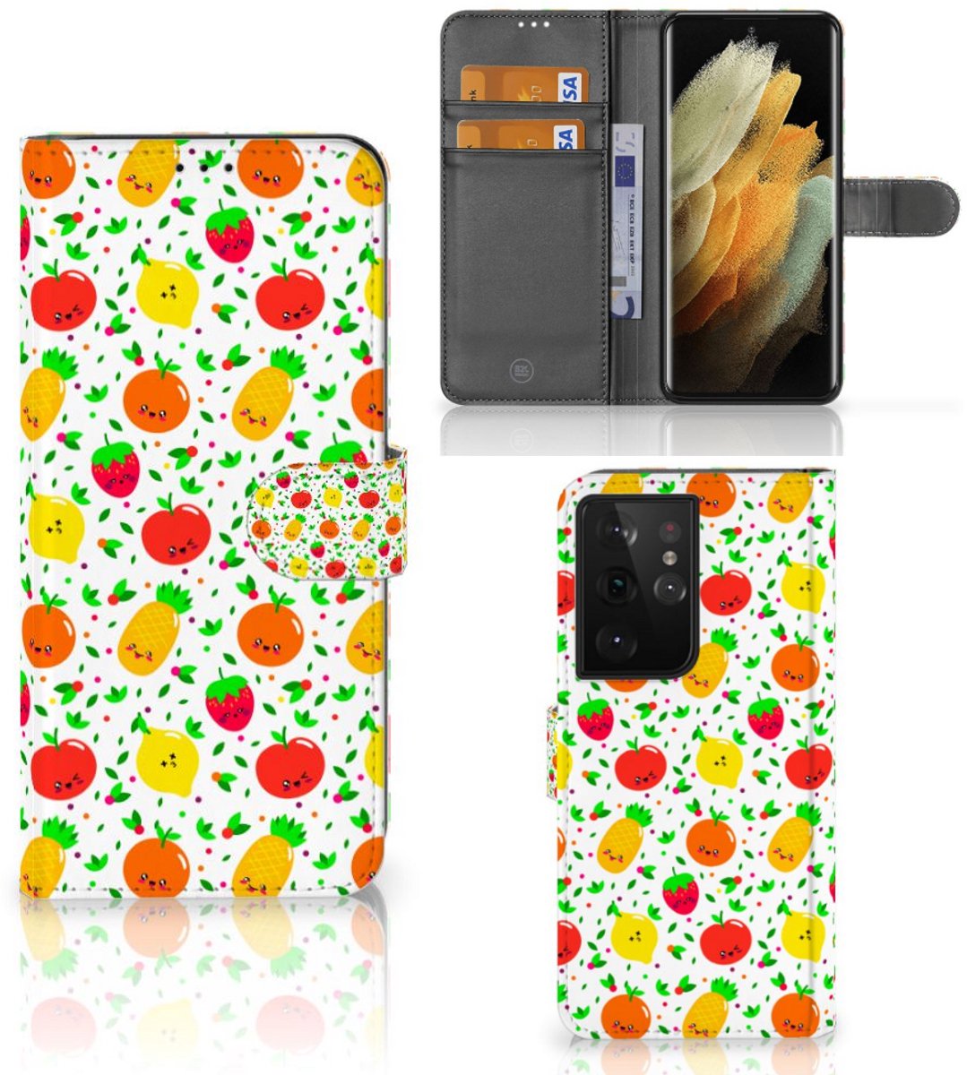 Samsung Galaxy S21 Ultra Book Cover Fruits