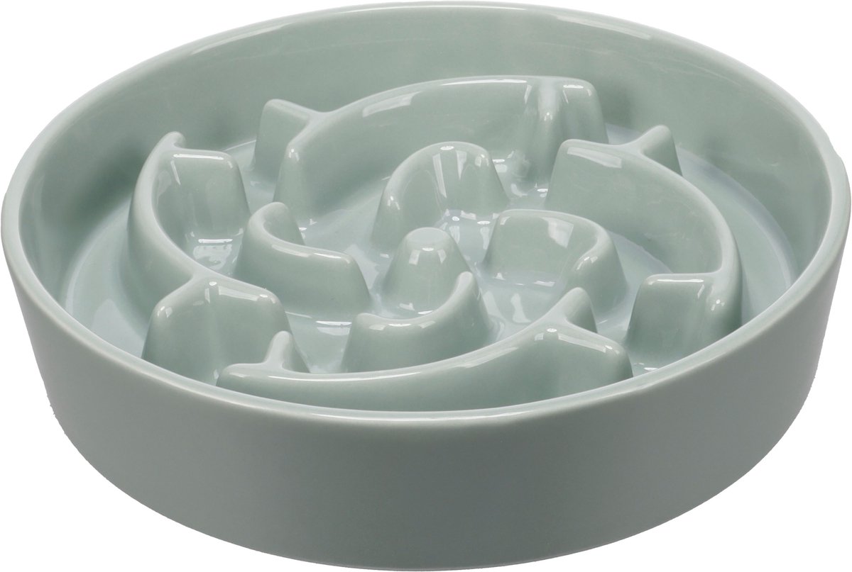 Flamingo - EETPOT SLOWFEEDER CENA ROND MUNTGROEN 20,5CM 640ML
