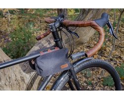 Oopsmark GobaGG - Fietstas Fietsframe Tas Met Riem Crossbody Pack Fiets Stuurtas, Fietspouch met 3L Capaciteit (Tan)