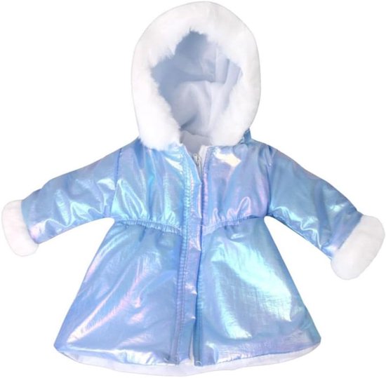 Poppenkleding Winterjas - Poppenjas Meisjespop - Aankleden Poppen - Speciaal voor 18 inch - Free size - Blauw — afbeelding 2