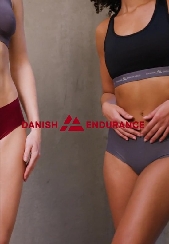 DANISH ENDURANCE Hipsters sans couture pour femme - Sports & Quotidien - Lot de 5 - Multicolore - Taille L