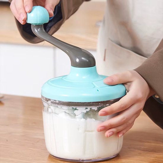 Multifunctionele Handmatige Garde - Semi-automatische Eierklopper & Roomklopper - Handmixer voor Ei, Slagroom en Cake - Keuken Hand Crank Mixer - Handmatige Keukenmixer - Groen van rimmo — afbeelding 2