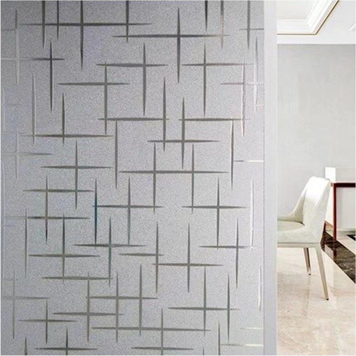 Matte Glasfolie - Privacyfolie Raamfolie - Privacy en Zonwering - Statisch Hechtend - 30 x 200 cm - Ster