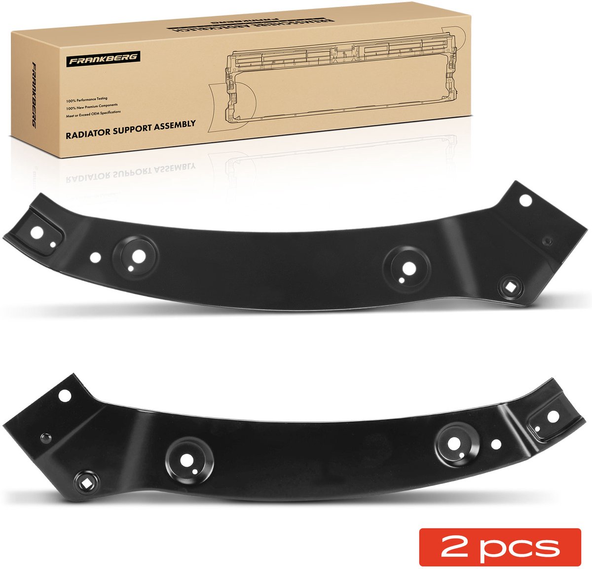 Frankberg 2x Slotdrager Frontbekleding voor VW Tiguan