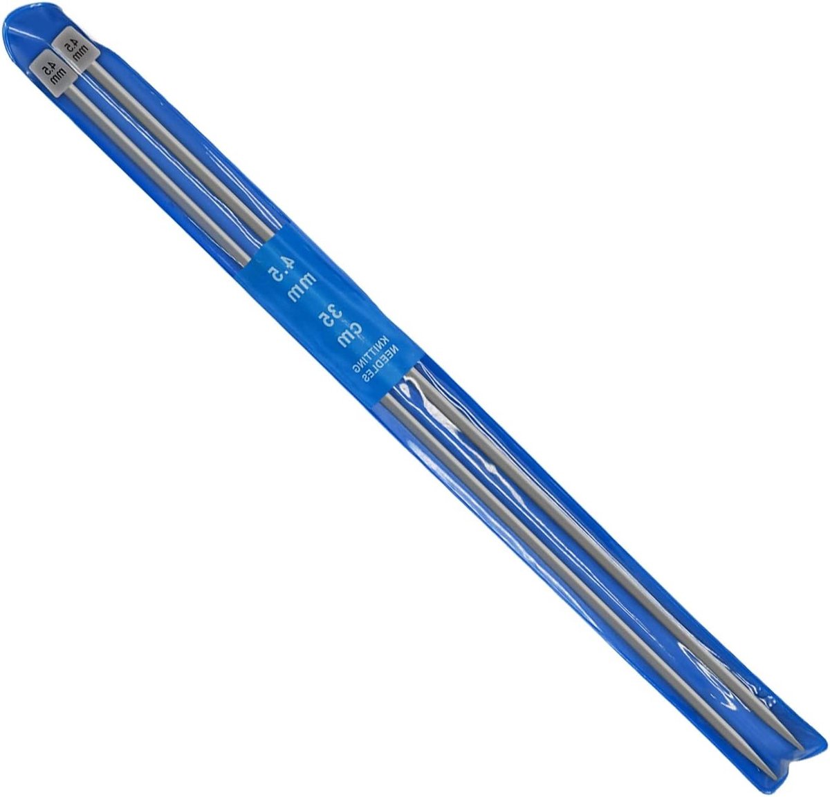 Set van 2 Aluminium Breinaalden van 35 cm - Ideaal voor Handwerken, Breien en DIY Projecten (4.5mm)