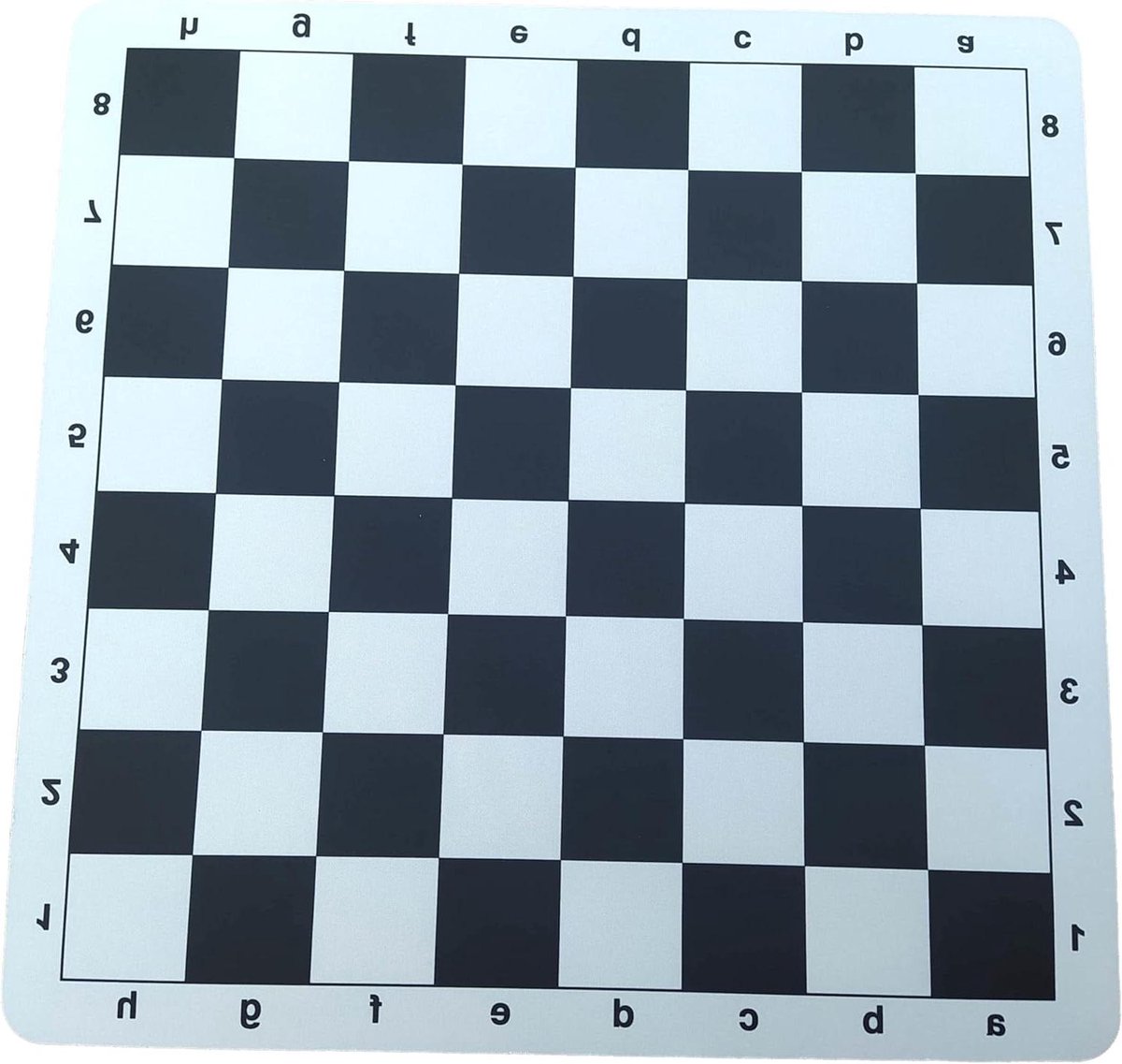 Schaakbord Neopreen - Zacht Speelbord - Wedstrijd Spelen - Officiële Maat 5 - 50x50 cm - Wit/Zwart