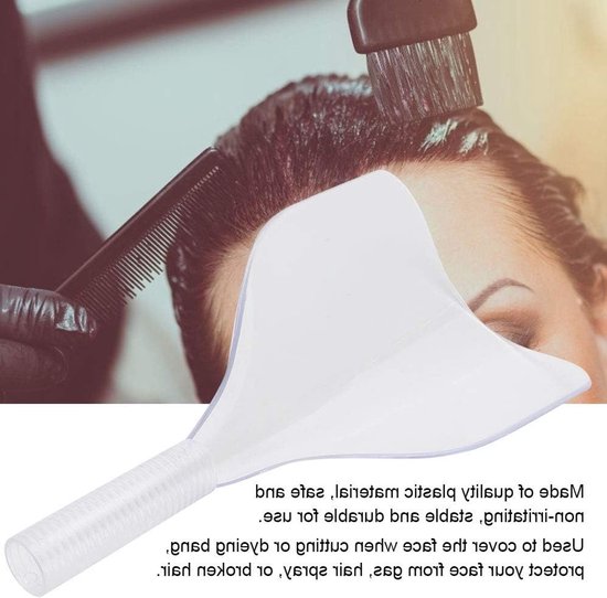 Beschermend gezichtsmasker voor haar knippen, verven en stylen, voorkomt haar in ogen en op huid, ideaal voor kappers en thuiskappers — afbeelding 3
