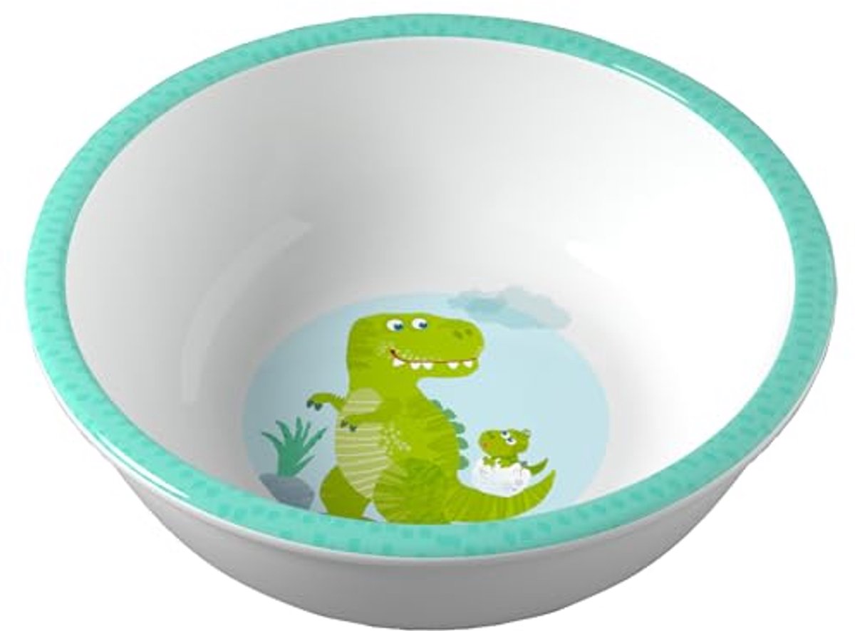 Haba dinosaurus kinderschaal melamine - kindvriendelijk en duurzaam.