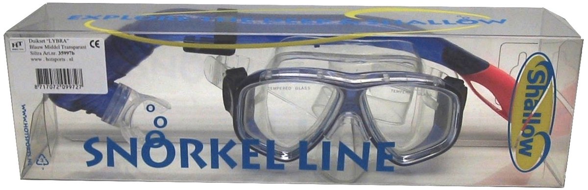 Shallow Duik-set lybra blauw transparant middel
