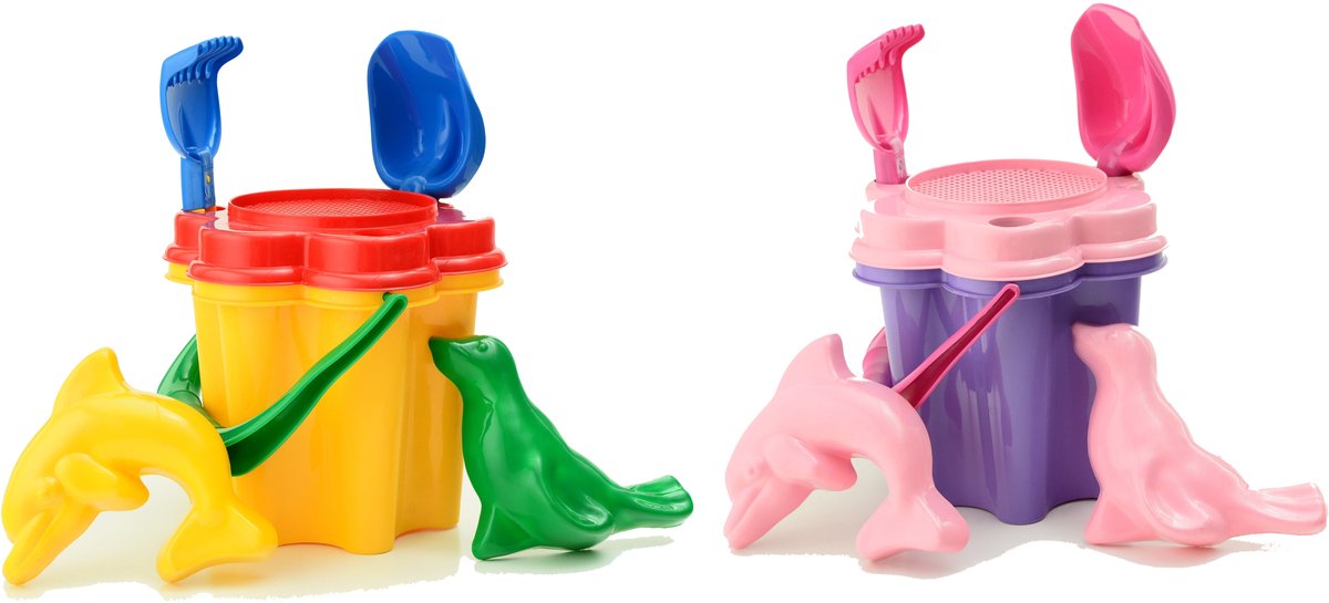 HOT Sports + Toys strand emmerset met zeef en zandvormpjes.