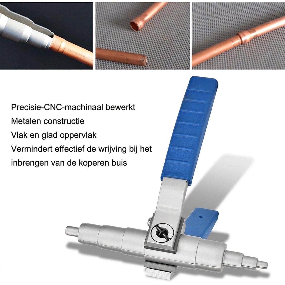 Koperbuis Expander Set – 6-22 mm (1/4-7/8") – Met Ontbramer – Voor Airco, Koeltechniek & Loodgieters