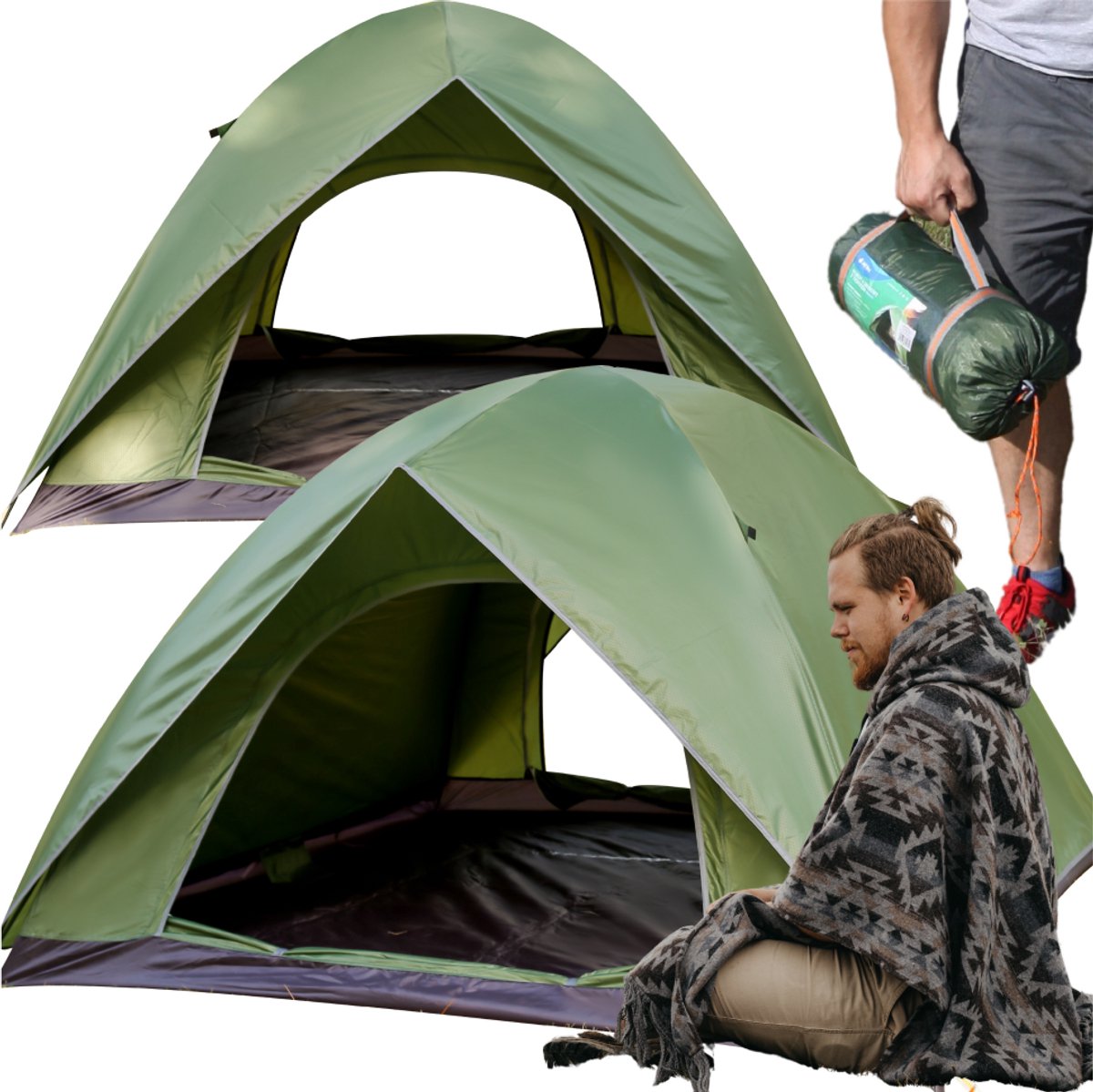 MONA IGLO - 4-Persoons Tent - 200x200 cm - Wodoodporig - Stabiele Konstruktie