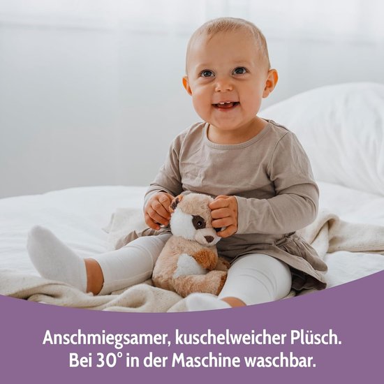 Warmtekussen Stokstaartje - Knuffelkussen Baby - Baby Ontspanning - Uitneembare Gierstvulling - ca. 23 cm - Bruin — afbeelding 3