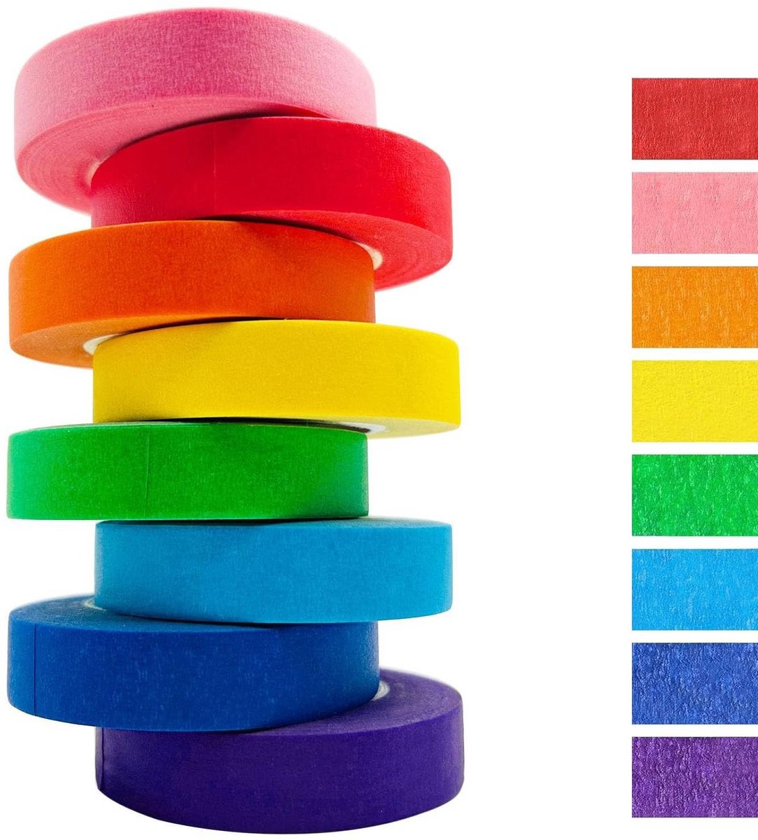 Cosensi - Iridescent Decorative Adhesive Tape - Creatieve Projecten - 8 Rollen - Decoratie - Kunst - Perfect voor DIY-projecten - Multi-kleurig