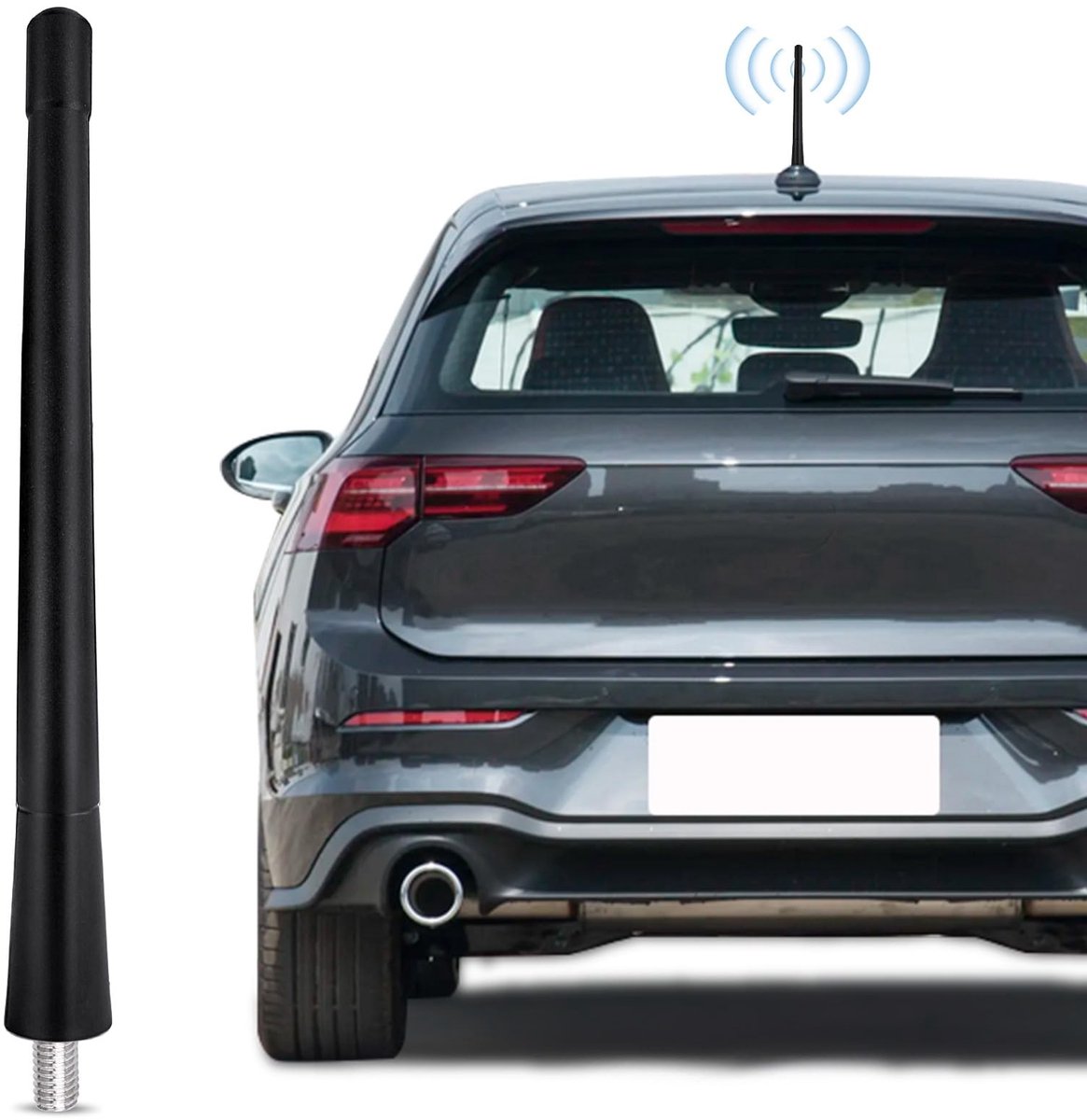 Allecto - - Car Radio Antenna - Short Roof Antenna - Verbeterde FM/AM/DAB Ontvangst - Zwart - Universele Antenne - Compatibel met de meeste voertuigen