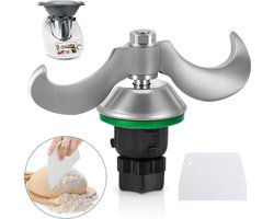 KARZO Deegmes geschikt voor Thermomix TM6, TM5, roestvrijstalen deegmixmes met afdichtring, snel schoonmaken, geen deegresten, accessoires TM6 TM5 mixmes, vervanging met deeg