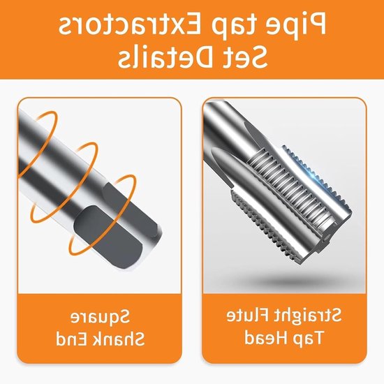 Set van 6 NPT Draadkappen voor PVC Buizen - Carbon Staal, Geschikt voor 1/8" tot 1" Buizen, Handgereedschap en Accessoires voor Loodgieterswerk — afbeelding 5