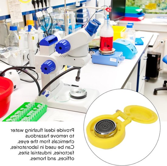 Oogspoel Spraykop voor Noodhulp - Vervangingsaccessoire voor Laboratoria en Fabrieken, Eerste Hulp Oogspoelunit — afbeelding 3